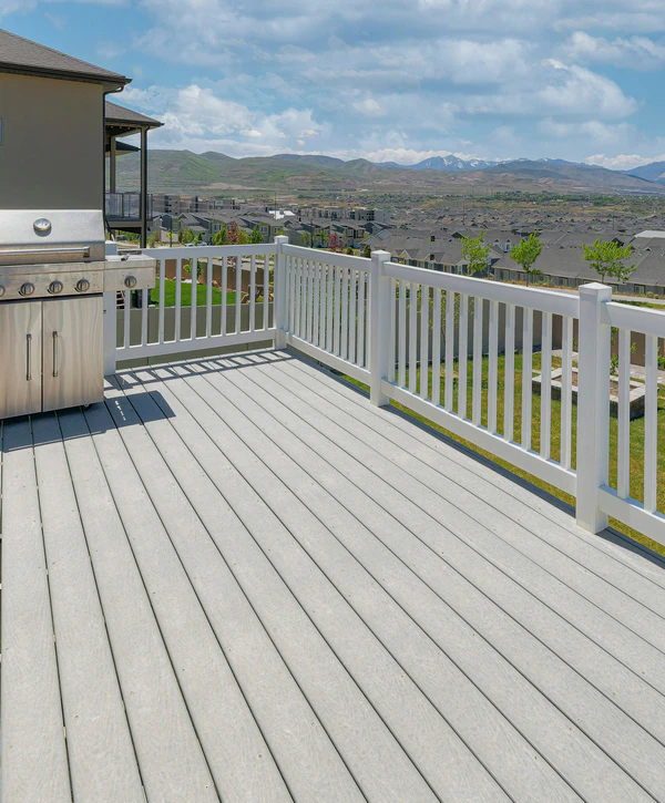 A beautifully finished project by local deck painting companies in Carrboro, NC, showing a clean, modern wood finish.